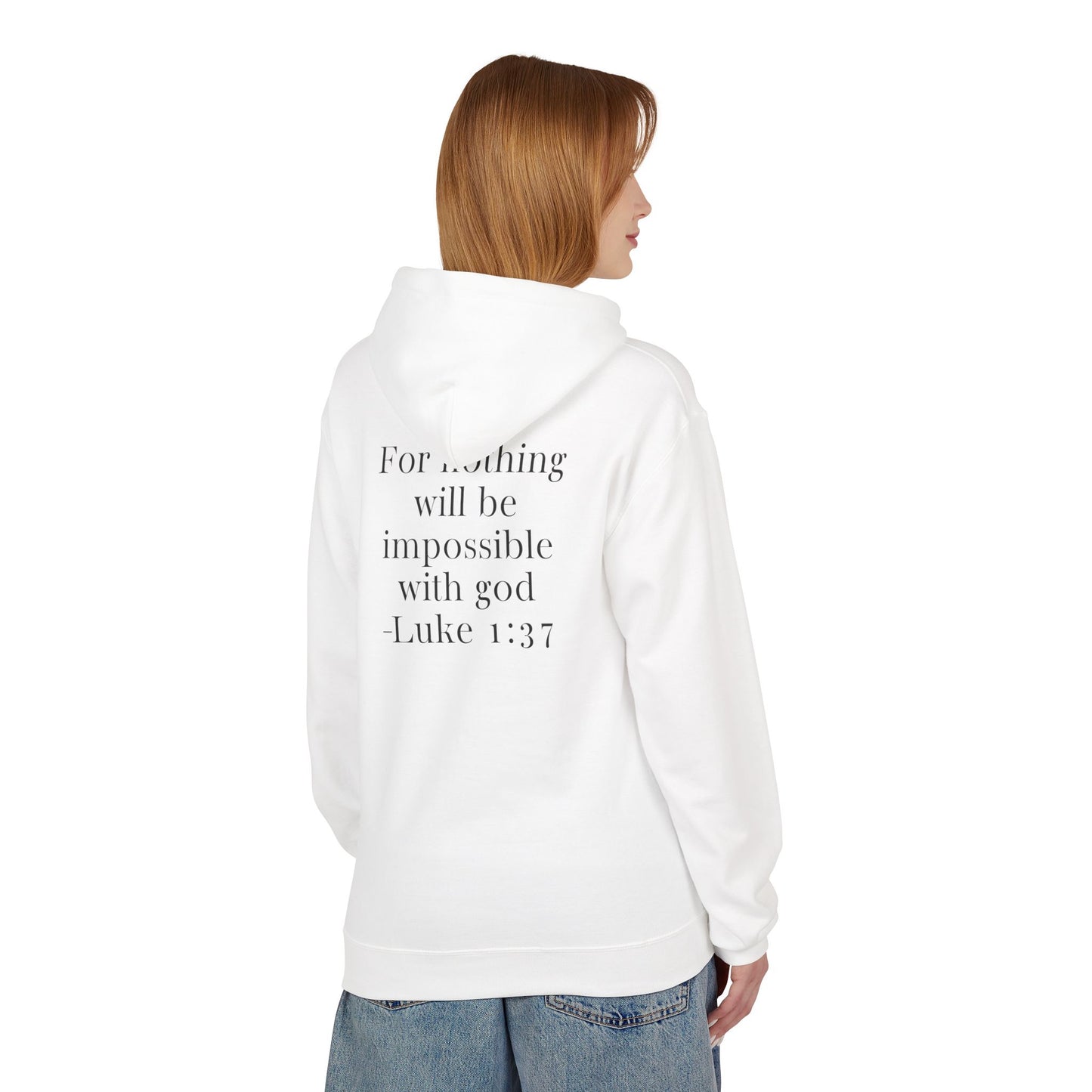 Fleece Hoodie Luke 1:37