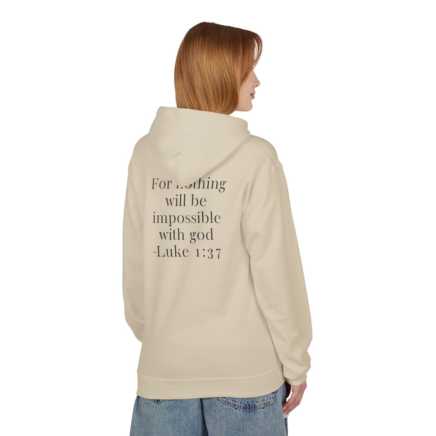 Fleece Hoodie Luke 1:37