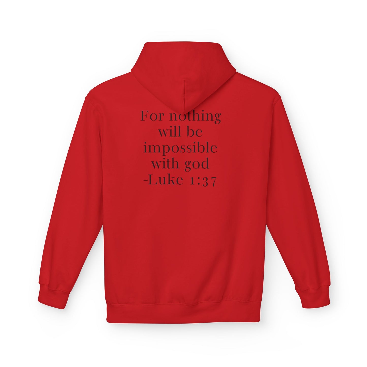 Fleece Hoodie Luke 1:37